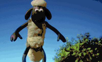 小羊肖恩 可爱 搞笑 萌萌哒 开心 跳跃