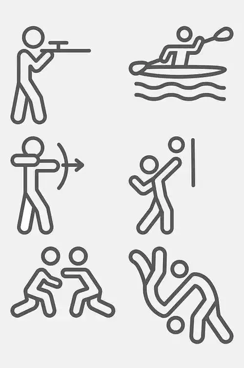 体育运动剪影素材