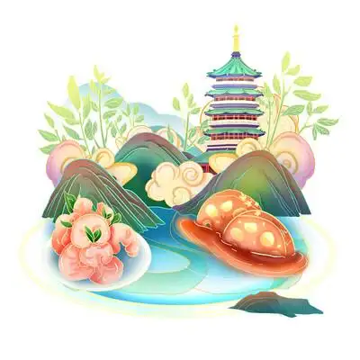 杭州西湖雷峰塔龙井茶桂花藕美食特色