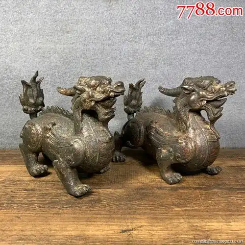 铜麒麟一对不议价