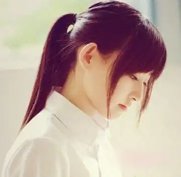 女学生八字马尾发型3