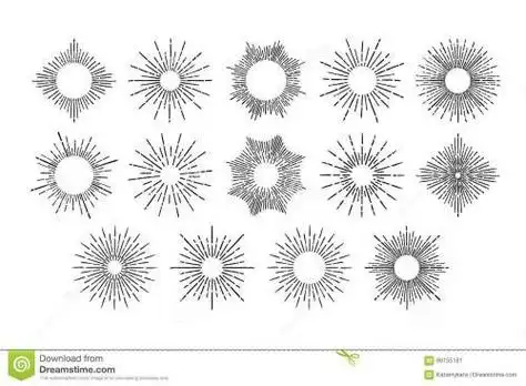 手绘简笔画光芒四射的简笔画散发光芒的简笔画太阳放射光芒简笔画简笔