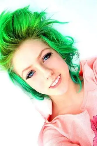 green hair,,super cute