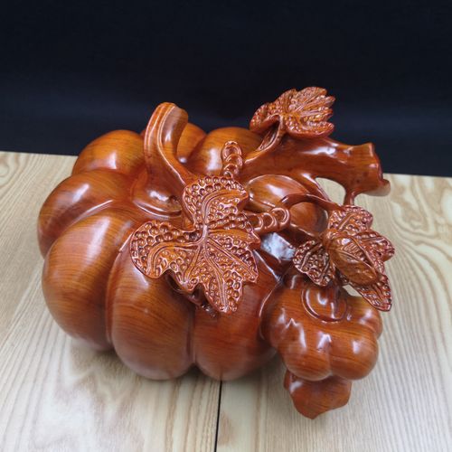 花梨木多子多福南瓜摆件值物瓜果工艺礼品家居摆设品批发定制