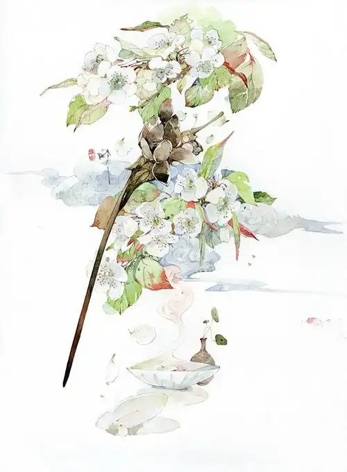 手绘古风唯美意境图