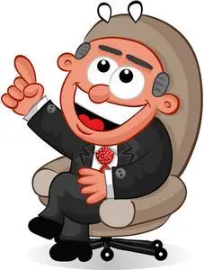 商务卡通-老板的想法照片