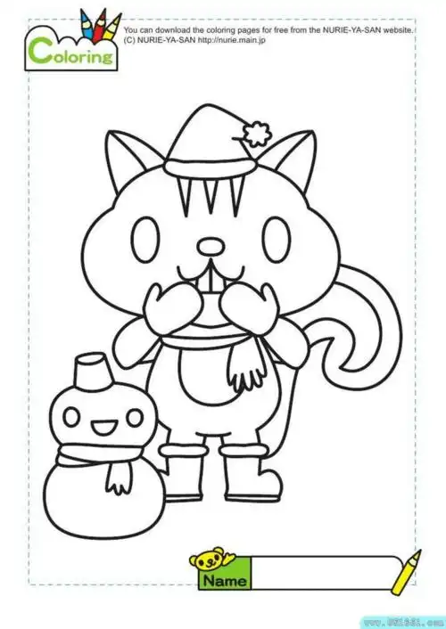 卡通涂色画(直接打印).pdf