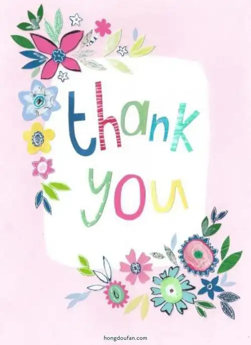 9张谢谢你thankyou英文手写花体字标题简笔画