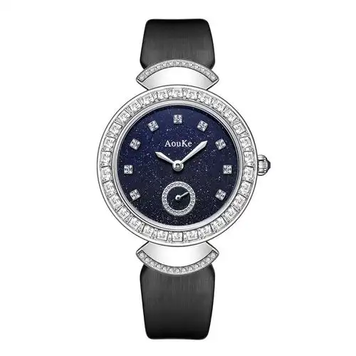 国产老品牌女士石英表轻奢小众真皮女腕表防水镶钻时尚高端女表