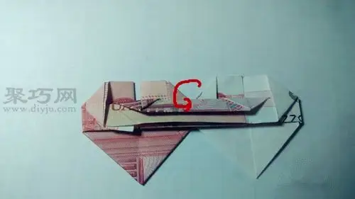 100元人民币折叠双心用100元钱折双心图解教程