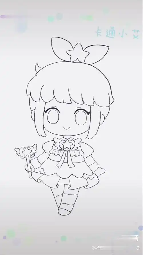 凌美琪 手绘卡通画 可爱手绘画 画凌美琪 迷你世界简笔画-母婴亲子