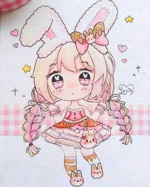 超萌q版人物萌图简笔画-图片大观-奇异网