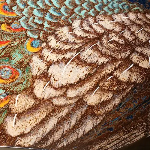 福州大漆【孔雀漆画】工美推荐 w918019