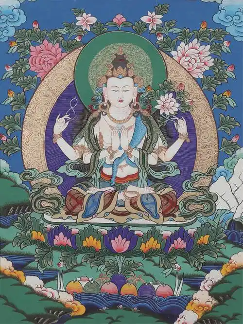 什么属相佩戴四臂观音唐卡,家里有专门佛堂,供养菩萨及唐卡,其中四臂