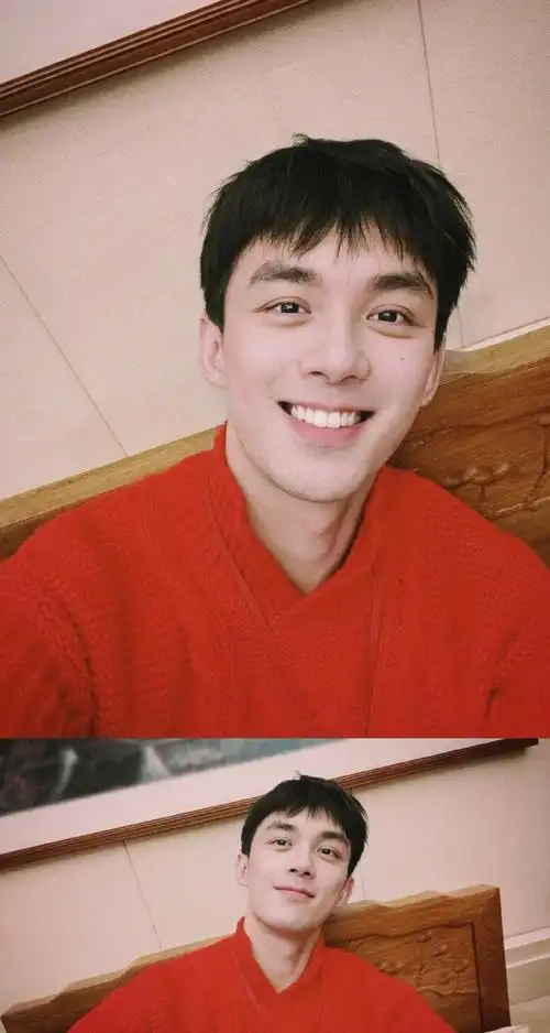 吴磊身外织物##吴磊红毛衣自拍