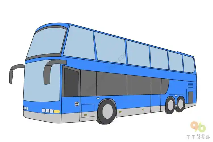 双层巴士简笔画