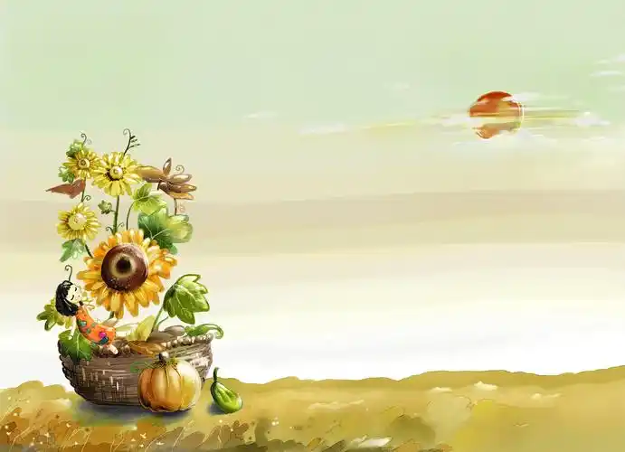 秋季卡通矢量背景图片,高清壁纸图片,风景矢量-回车桌面