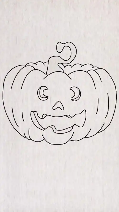 南瓜头简笔画怎么画?