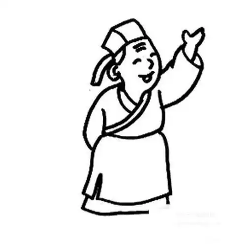 古代人的书简笔画简单