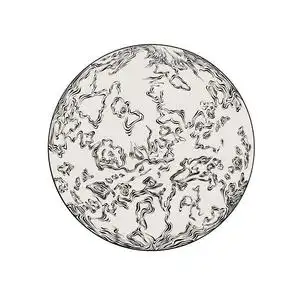 在白色背景查出的金星黑色的手绘剪影.