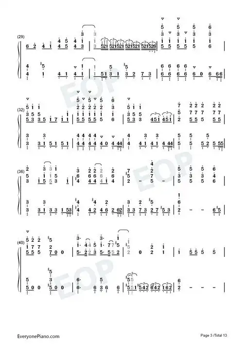 ケアレス钢琴简谱-claris演唱3