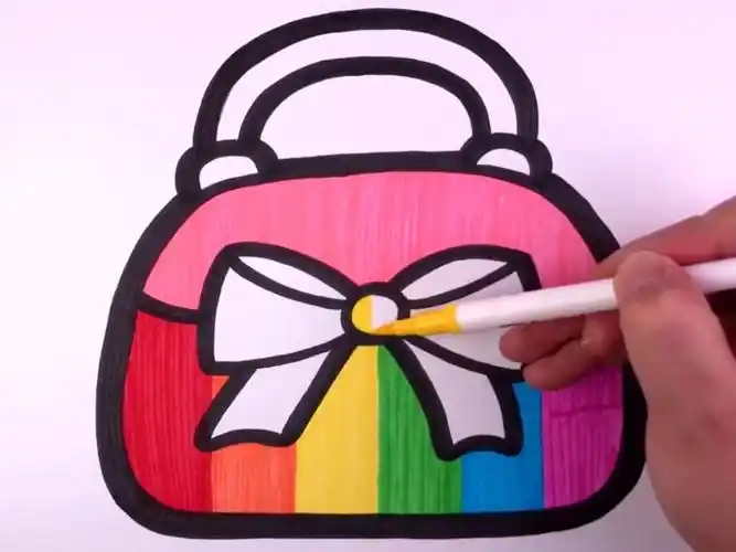 儿童简笔画教孩子画手提包