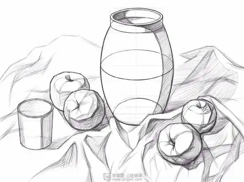 临摹组合静物组合—素描速写静物提高训练