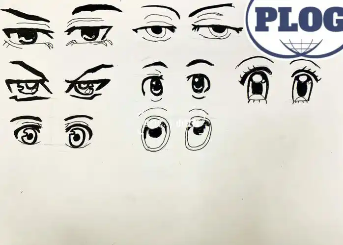 学习日常动漫里的人物眼睛绘画,学习眼睛定稿,起型的绘画步骤,了解在