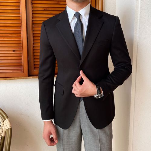 鹿三先生秋季男士通勤百搭纯色便西修身正装西服外套韩版休闲西装