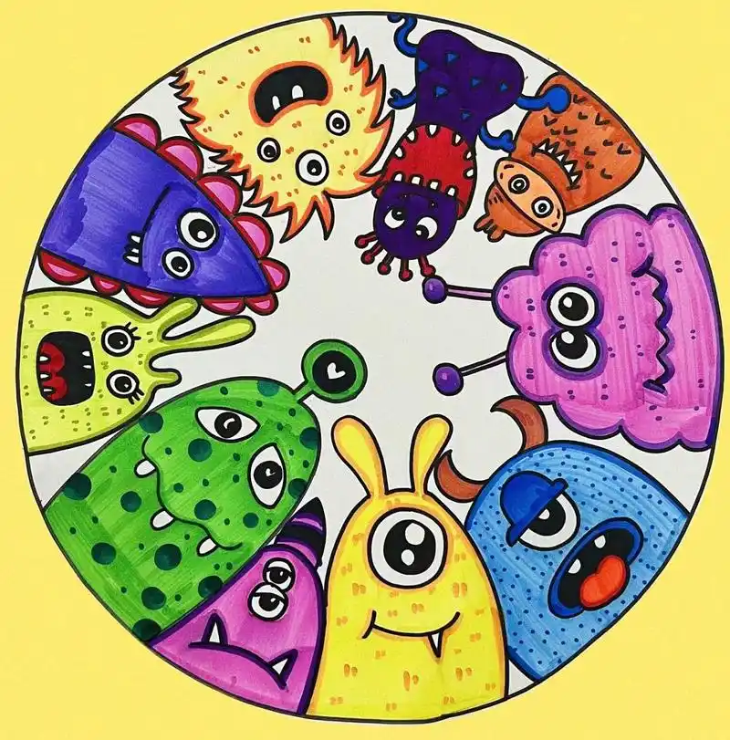 儿童画|创意美术|怪兽大学 电影90:《怪兽大学》 《怪兽大学》(英语