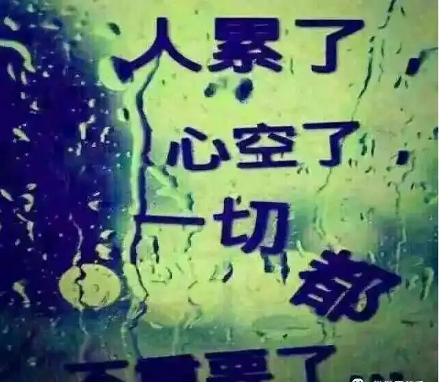 人累了,心空了,一切都不重要了