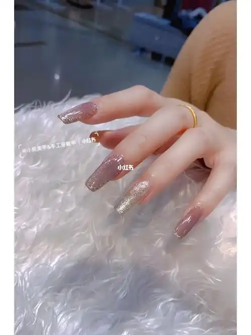 夏季显白高级晶石猫眼美甲