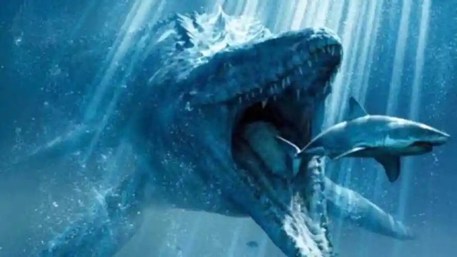 巨齿鲨和沧龙对决,谁才是真正的史前海洋霸主?