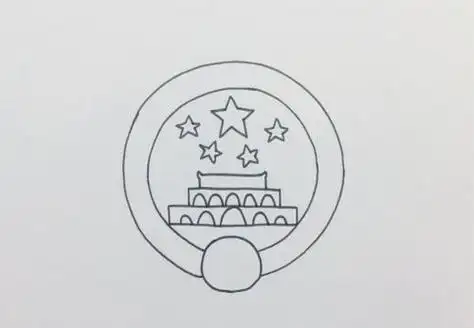 简单国徽简笔画怎么画小学少先队员国徽简笔画步骤