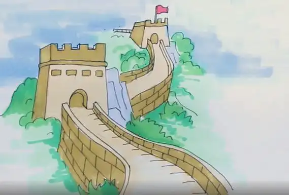 长城的简笔画怎么画有图片参考吗