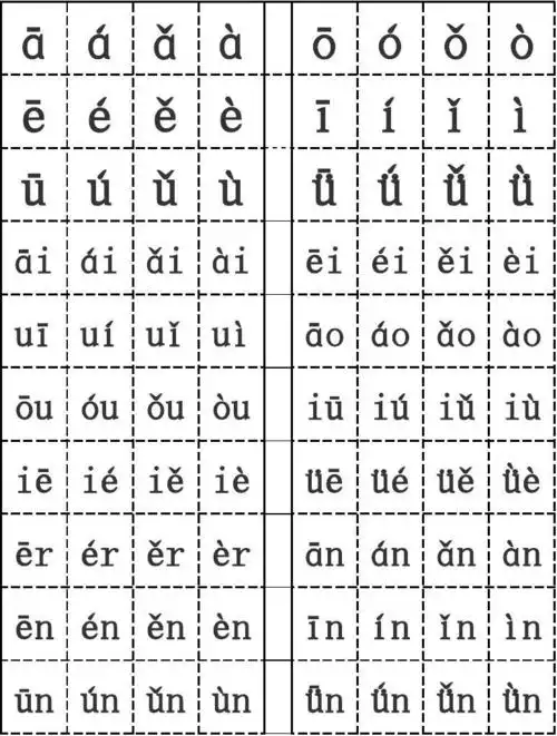 汉语拼音字母带声调表_文档下载