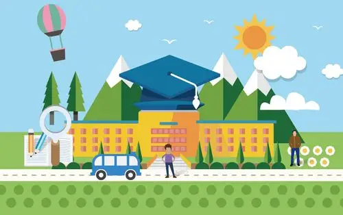 《毕业设计》扁平化校园动画ppt