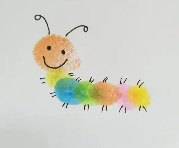 42张创意简笔画指纹画幼儿园老师都收藏了宝妈可以在家教宝宝