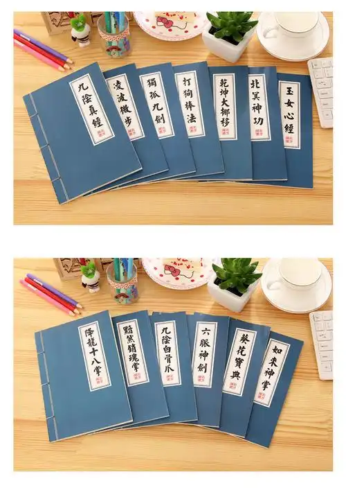 创意玩具礼品 武功秘籍笔记本日记本真功夫修炼秘籍便携式笔记本可爱