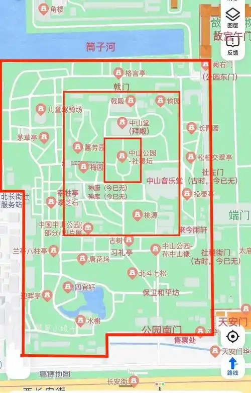 原创中山公园的前世今生600年前普天之下莫非王土的完美呈现