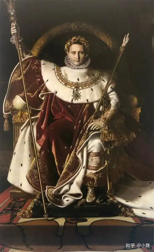 《宝座上的拿破仑一世》让·奥古斯特·多米尼克·安格尔 绘于1806年