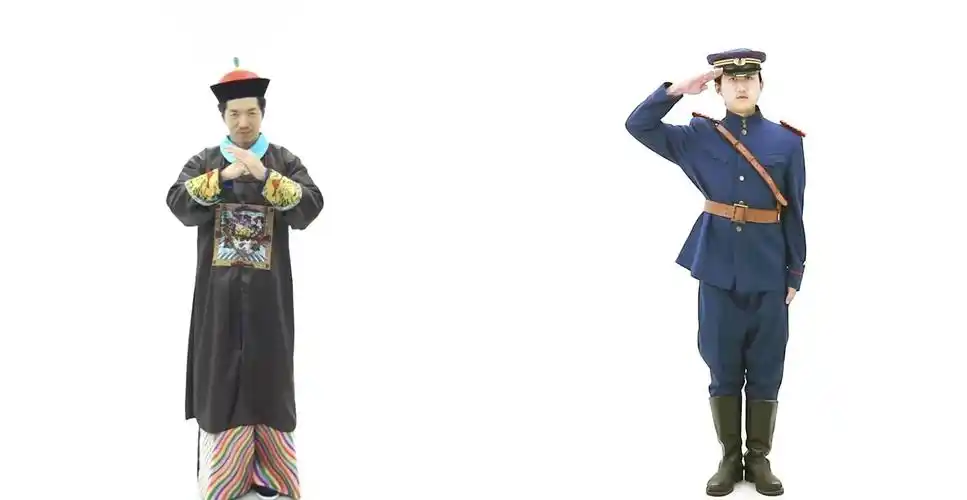 1905年到2018年中国军装变化:图为清朝光绪31年(1905年),大清帝国的