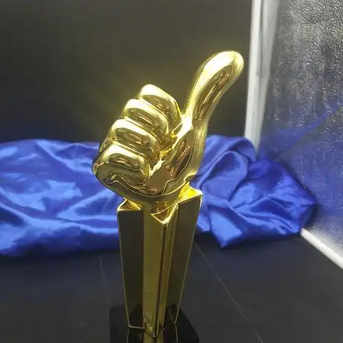 大拇指奖杯定制树脂创意礼品公司优秀个人纪念品厂家批发刻字摆件