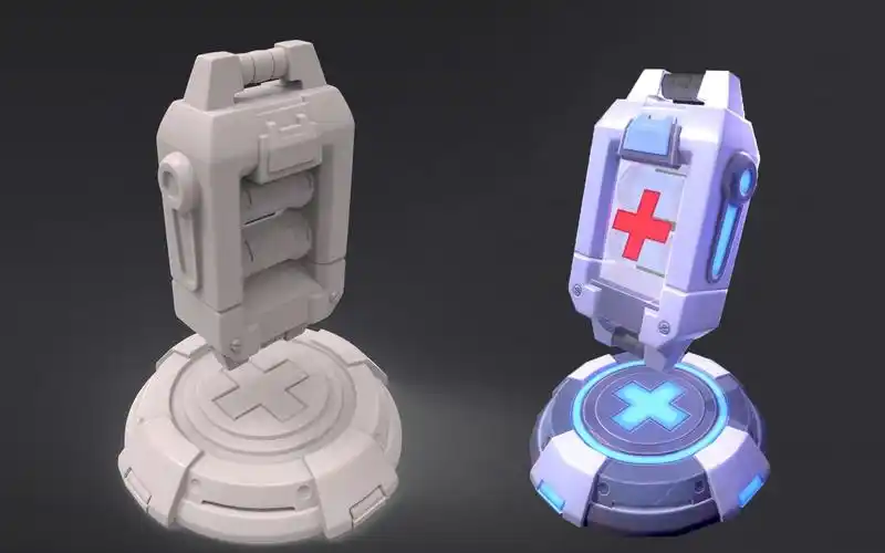 maya教程守望先锋血包3d建模场景道具建模教学