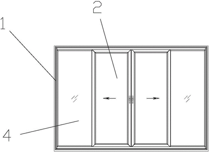 一种带纱门的推拉门制造技术