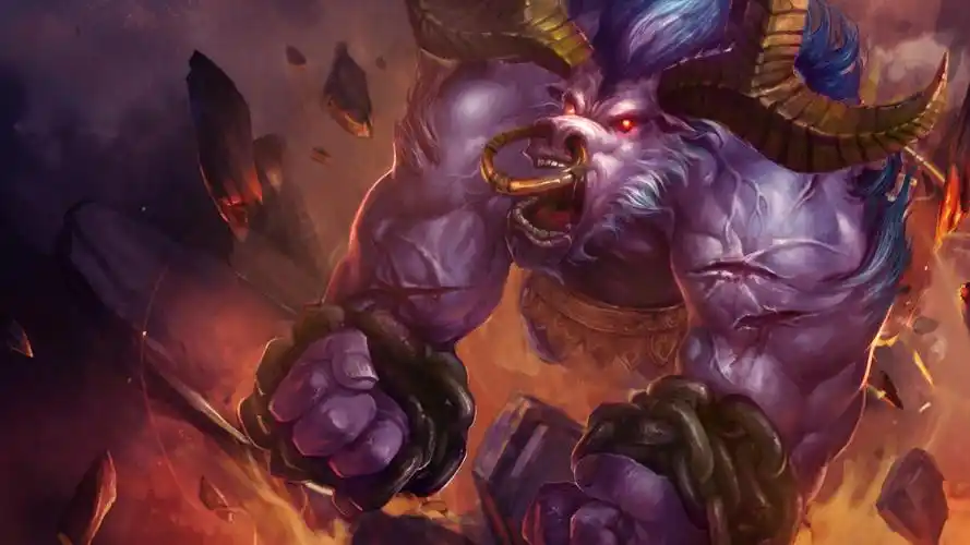 游戏lol英雄联盟牛头酋长图片高清电脑壁纸下载2