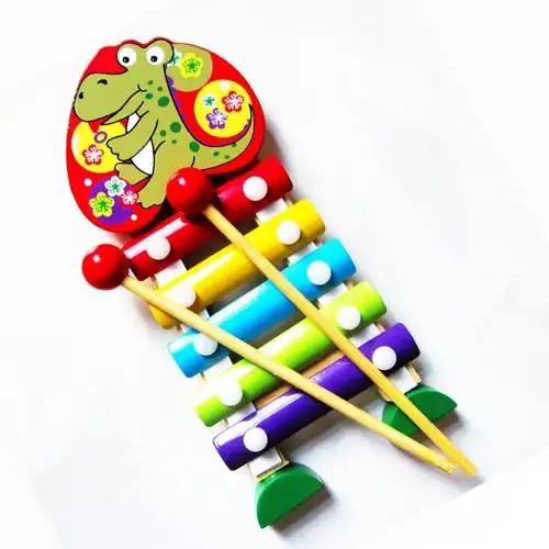 5音琴立体卡通五音敲琴木制儿童益智乐器 儿童木制小敲琴3078