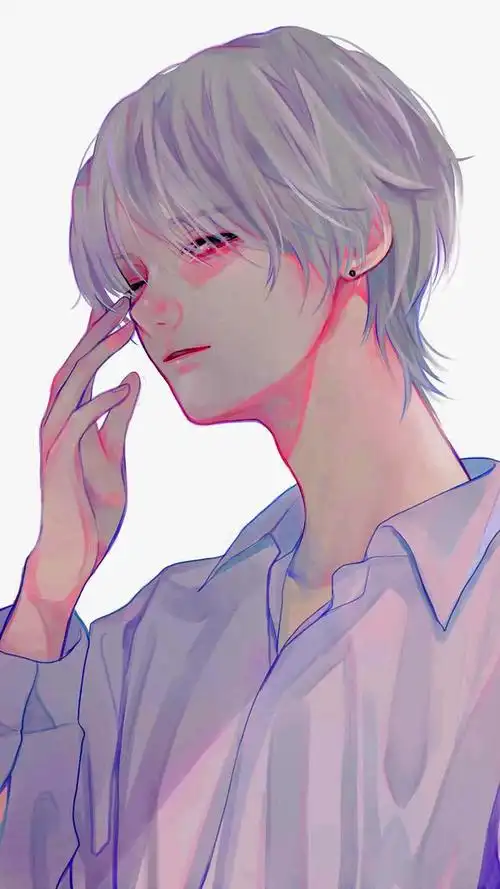 个性简洁,线条流畅潮流时尚画风的小哥哥动漫手机插画壁纸