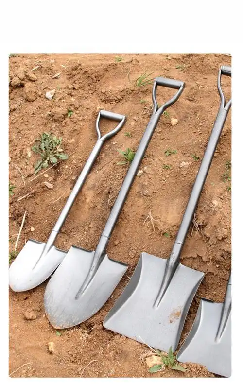 一体全钢锹加厚尖锹方头锹铁锨铁锹种菜农用锰钢小号铁铲园林工具