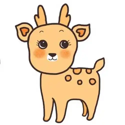 鹿的简笔画卡通鹿的简笔画图片